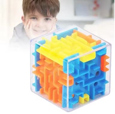 3D Maze Magic Cube – Six-Sided Transparent Puzzle Stress Relief Toy