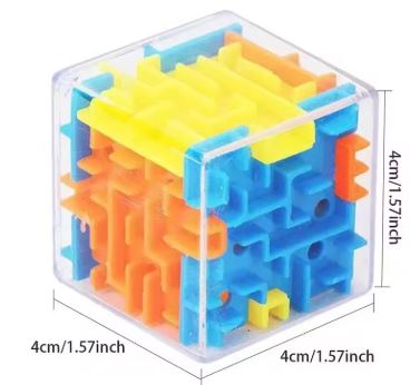 3D Maze Magic Cube – Six-Sided Transparent Puzzle Stress Relief Toy