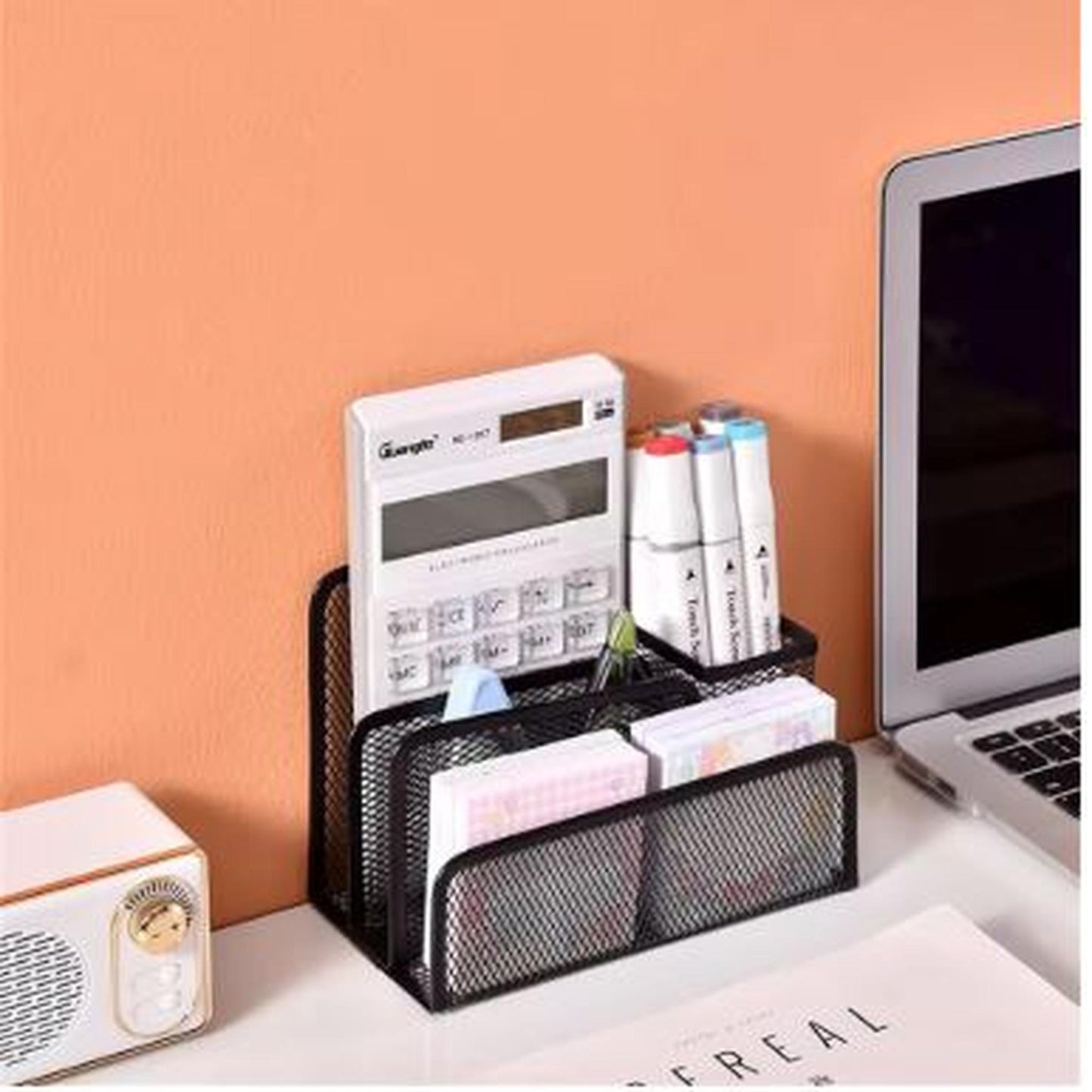 Compact Office File Organizer – Desk Storage Rack & Letter Sorter for Documents, Mail, and School Supplies